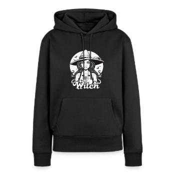Witch - Frauen Premium Bio Hoodie - Schwarz - Vorne - Julia (174cm)
