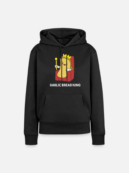 Knoblauch Brot - Frauen Premium Bio Hoodie - Schwarz