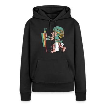 Maya kalender aztec Inka - Frauen Premium Bio Hoodie - Schwarz - Vorne - Julia (174cm)