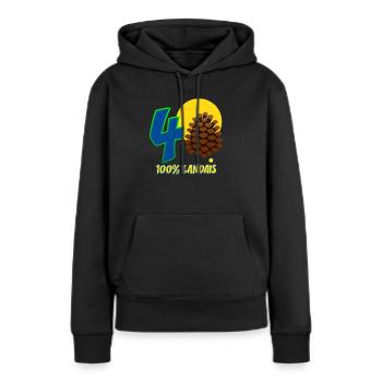 Landes - Landais - Sweat à capuche Premium bio Femme - noir - Devant - Julia (174cm)