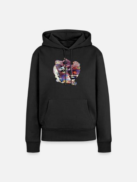 forever love - Frauen Premium Bio Hoodie - Schwarz