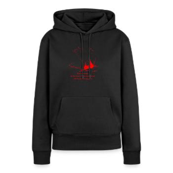 Destin viking - Sweat à capuche Premium bio Femme - noir - Devant - Julia (174cm)