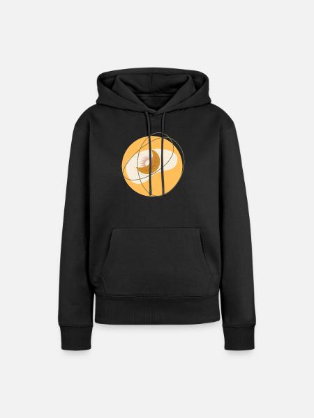 Boho Mond - Frauen Premium Bio Hoodie - Schwarz