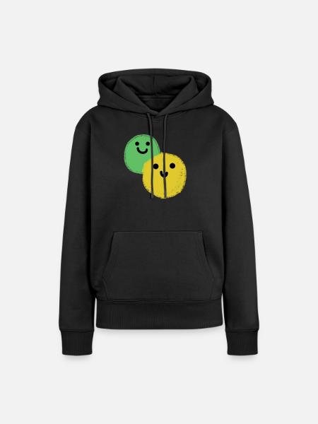 Zwei Bälle - Frauen Premium Bio Hoodie - Schwarz