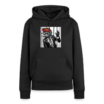 T-shirt Lézard Costume Reptile Stylé Swag - Sweat à capuche Premium bio Femme - noir - Devant - Julia (174cm)