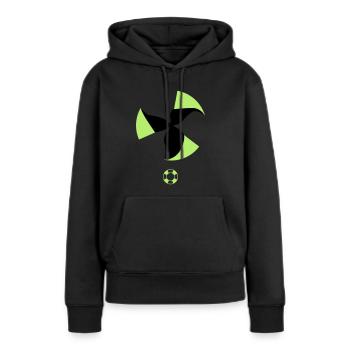 passer à vert Energie nucléaire pas d'énergie éolienne oui - Sweat à capuche Premium bio Femme - noir - Devant - Julia (174cm)