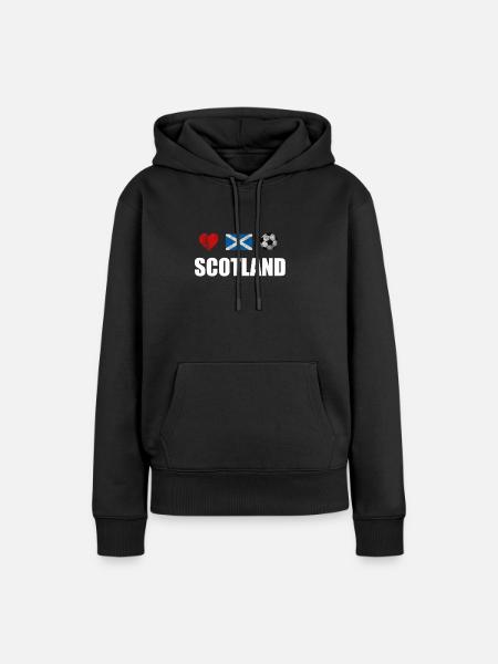 Scotland Football Shirt - Scotland Soccer Jersey - Women’s Premium Organic Hoodie - black
