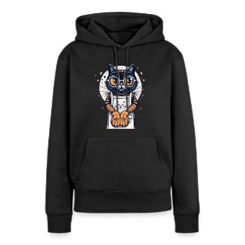Backen - Frauen Premium Bio Hoodie - Schwarz - Vorne - Julia (174cm)