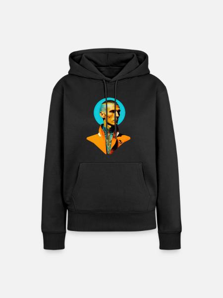 Retro Flash No43 - Frauen Premium Bio Hoodie - Schwarz