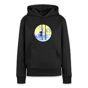 Poser - Frauen Premium Bio Hoodie - Schwarz - Vorne - Julia (174cm)