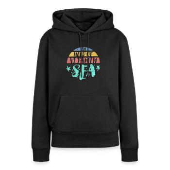 Vitamin Sea retro - Women’s Premium Organic Hoodie - black - Front - Julia (174cm)