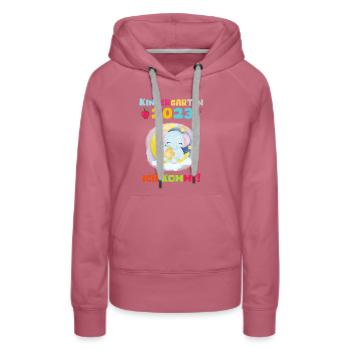 Kindergarten 2023 Ich Komme Mädchen Kita Geschenk - Frauen Premium Bio Hoodie - Malve - Vorne - Isabella (175cm)