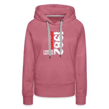 1982 September Limited Edition 41. Geburtstag Deko - Frauen Premium Bio Hoodie - Malve - Vorne - Isabella (175cm)