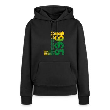 1965 September Limited Edition 58th Birthday Deco - Women’s Premium Organic Hoodie - black - Front - Julia (174cm)