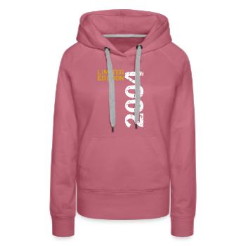 2004 Édition Limitée Anniversaire Cadeau Femme Mari - Sweat à capuche Premium bio Femme - mauve - Devant - Isabella (175cm)