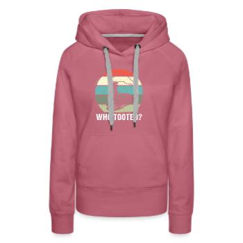 Vintage Train T-Shirt für Eisenbahnliebhaber - Frauen Premium Bio Hoodie - Malve - Vorne - Isabella (175cm)