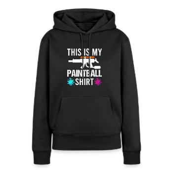 Paintball Paintballer Vintage Paintball Teamsport - Frauen Premium Bio Hoodie - Schwarz - Vorne - Julia (174cm)