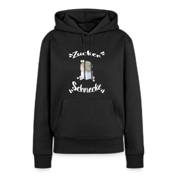 zuckerschnecke candy girl - Frauen Premium Bio Hoodie - Schwarz - Vorne - Julia (174cm)