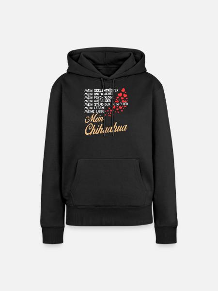 Chihuahua - Mein - Frauen Premium Bio Hoodie - Schwarz