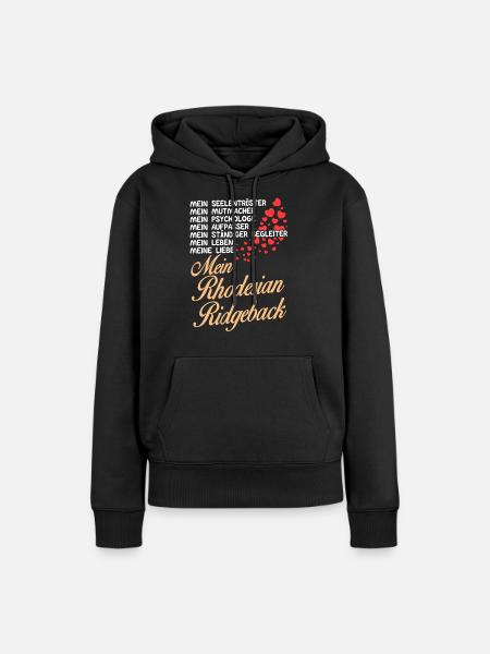 Rhodesian-Ridgeback- Mein - Frauen Premium Bio Hoodie - Schwarz