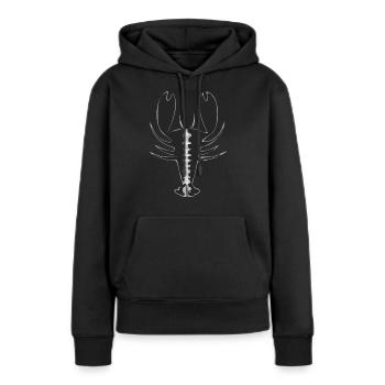 Stilisierter Hummer - Frauen Premium Bio Hoodie - Schwarz - Vorne - Julia (174cm)