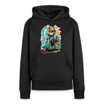 Walisischer Corgi Pembroke - Frauen Premium Bio Hoodie - Schwarz - Vorne - Julia (174cm)