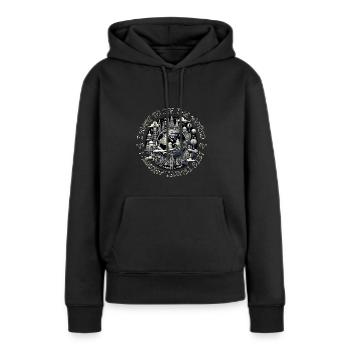 Reise Abenteuer Tourismus Backpacking Weltreise - Frauen Premium Bio Hoodie - Schwarz - Vorne - Julia (174cm)
