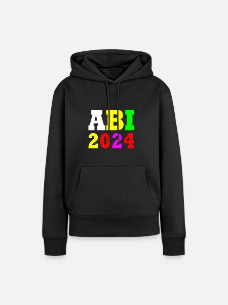 Abi 2024 - Frauen Premium Bio Hoodie - Schwarz