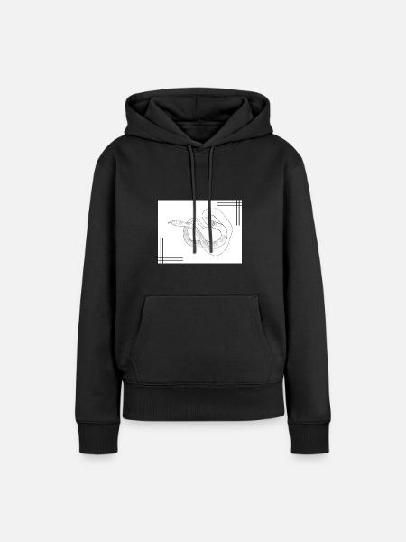 Snake - Frauen Premium Bio Hoodie - Schwarz
