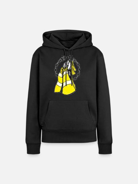 vestes jaunes - Frauen Premium Bio Hoodie - Schwarz