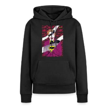 DC Comics Batman Joker Mashup - Sweat à capuche Premium bio Femme - noir - Devant - Julia (174cm)