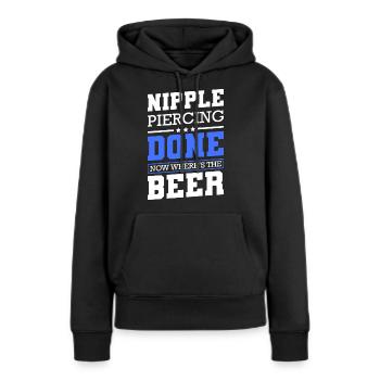 Piercer Schmuck Humor - Frauen Premium Bio Hoodie - Schwarz - Vorne - Julia (174cm)