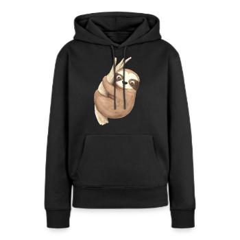 Süßes Faultier Baby Amazonas Regenwald Südamerika - Frauen Premium Bio Hoodie - Schwarz - Vorne - Julia (174cm)