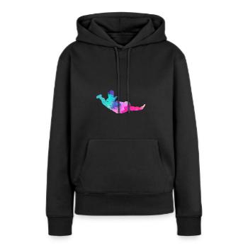 Fallschirmspringen Fallschirmspringer - Frauen Premium Bio Hoodie - Schwarz - Vorne - Julia (174cm)