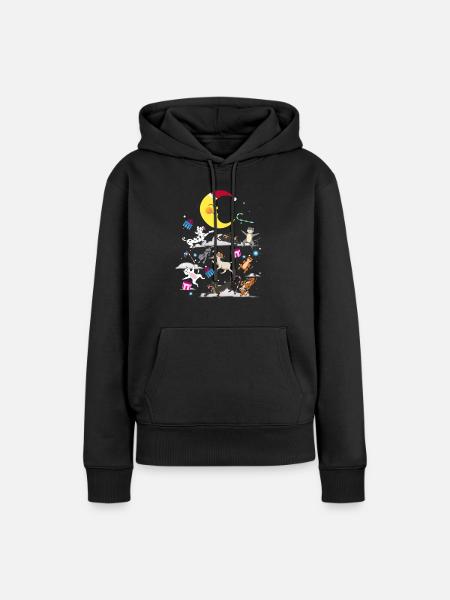 Christmas Cats Dogs Christmas Gifts - Women’s Premium Organic Hoodie - black