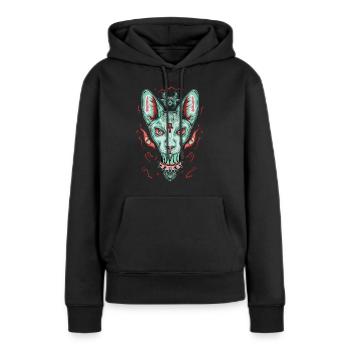 Ägyptische Sphynx Katze - Frauen Premium Bio Hoodie - Schwarz - Vorne - Julia (174cm)