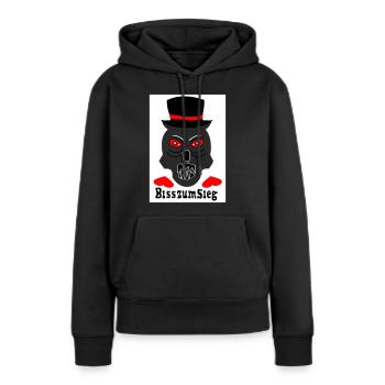 Biss Sieg - Frauen Premium Bio Hoodie - Schwarz - Vorne - Julia (174cm)