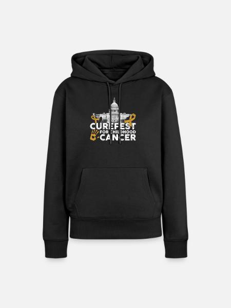 Curefest Kinderkrebs-Band - Frauen Premium Bio Hoodie - Schwarz