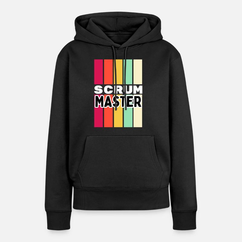 Scrum Master Retro Design - Sweat à capuche Premium bio Femme - noir