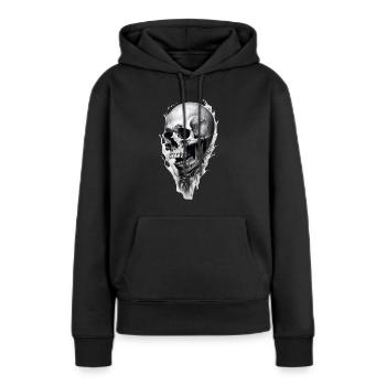Ewige Konturen - Frauen Premium Bio Hoodie - Schwarz - Vorne - Julia (174cm)