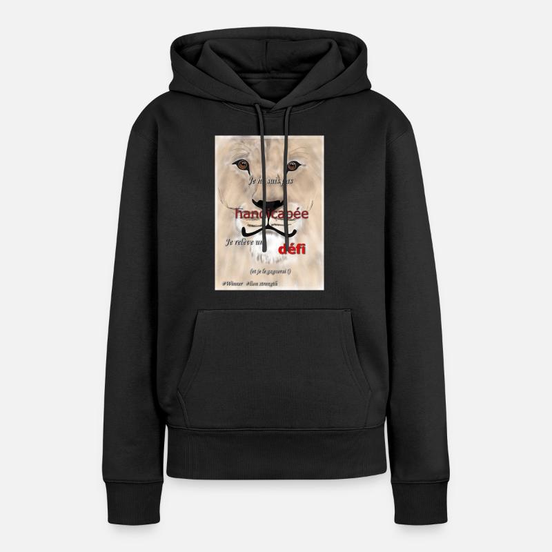 handicap feminin - Sweat à capuche Premium bio Femme - noir