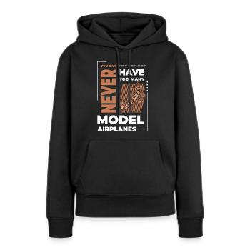 Modellflugzeug Himmel Flieger - Frauen Premium Bio Hoodie - Schwarz - Vorne - Julia (174cm)