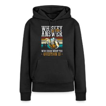 Schnaps Flasche Mann Rausch - Frauen Premium Bio Hoodie - Schwarz - Vorne - Julia (174cm)