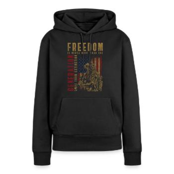 Démonstration d’infanterie de soldats - Sweat à capuche Premium bio Femme - noir - Devant - Julia (174cm)