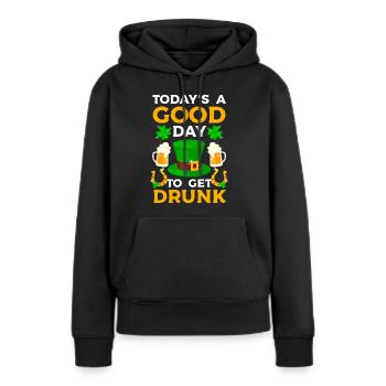 Irland Kleeblatt Urlaub Celtic - Frauen Premium Bio Hoodie - Schwarz - Vorne - Julia (174cm)