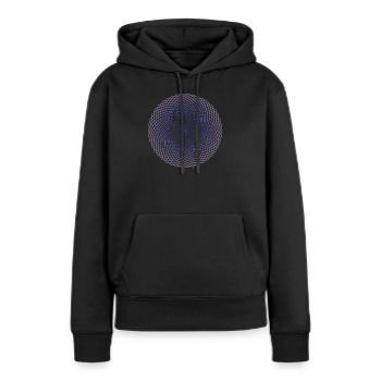 Lotus des Lebens - Frauen Premium Bio Hoodie - Schwarz - Vorne - Julia (174cm)