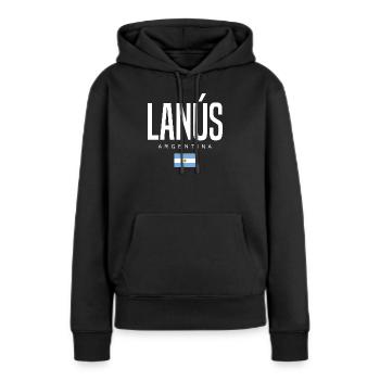 Lanús Argentinien Argentinier - Frauen Premium Bio Hoodie - Schwarz - Vorne - Julia (174cm)