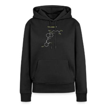 Structure Vitamine D - Sweat à capuche Premium bio Femme - noir - Devant - Julia (174cm)