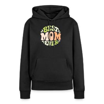 Best Mom Ever Pastell Bubbel-Design - Frauen Premium Bio Hoodie - Schwarz - Vorne - Julia (174cm)