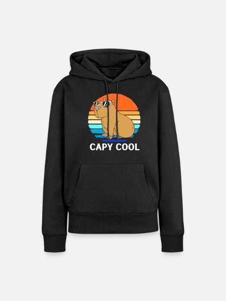 Capibara Capybara - Frauen Premium Bio Hoodie - Schwarz